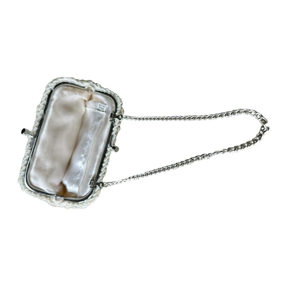 Vintage Beaded & Sequined Evening or Wedding Clutch Wristlet Hand Beaded - Picture 3 of 11